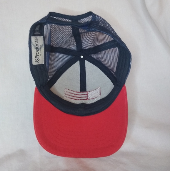 NWOT Budweiser Flag Trucker Hat Official Licensed Blue and Red - Picture 5 of 8